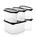 BINO 24-Piece Meal Prep Plastic Food Storage Container Set with Lids (OLD-BLACK)