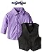 Nautica Babys Newborn Birdseye Vest Set, Dark Grey, 3-6 Months