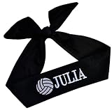 Volleyball TIE BACK Moisture Wicking Headband Personalized with the EMBROIDERED Name of Your Choice