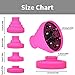 Reicer Collapsible Diffuser Hair Dryer Made of Silicone, Portable, Great for Travel | Attachment for Curly Hair| Anti-Frizz, Beautiful Curls | Hard Case for Easy Storage | Nozzle 2.05 inch, Pink