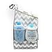 Playard Diaper Caddy and Nursery Organizer for Newborn Baby Essentials, Chevron Pattern, Grey and White, Baby Accessory Organizer by California Home Goods
