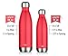 MIRA Stainless Steel Vacuum Insulated Water Bottle | Leak-proof Double Walled Cola Shape Bottle | Keeps Drinks Cold for 24 hours & Hot for 12 hours (Red, 17 oz (500 ml, 0.53 qt))