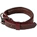 Logical Leather Padded Dog Collar - Best Full Grain Heavy Duty Genuine Leather Collar - Brown - Small