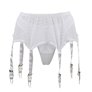 Scicent Mesh Jarretelgordel Plus Size Lingerie Set met String Geschenken voor Vrouwen Maat 8 10 12 14 16 18 20 22