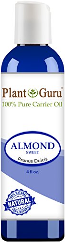 Sweet Almond Oil 4 oz. Cold Pressed 100% Pure Natural Carrier - Skin, Body And Hair Moisturizer. Works For Massage, Aromatherapy, & More!