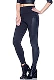 J2 LOVE Faux Leather Side Insets Moto Legging (XS-5X)