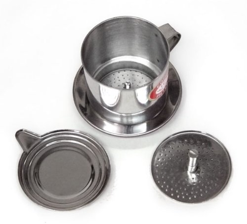 Vietnamese Traditional Coffee Phin Filter - 6 Ounce, Screw-down Insert