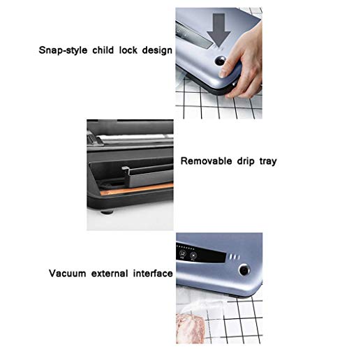 CCJW Vakuumierer Vakuumierer, Automatische Lebensmittel Sealer mit Einbau-Cutter for HomeCommercial/trocken/feucht Food… – Bild 8