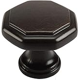 Cosmas 10 Pack 5181ORB Oil Rubbed Bronze Cabinet Hardware Octagon Knob - 1-1/4" Diameter