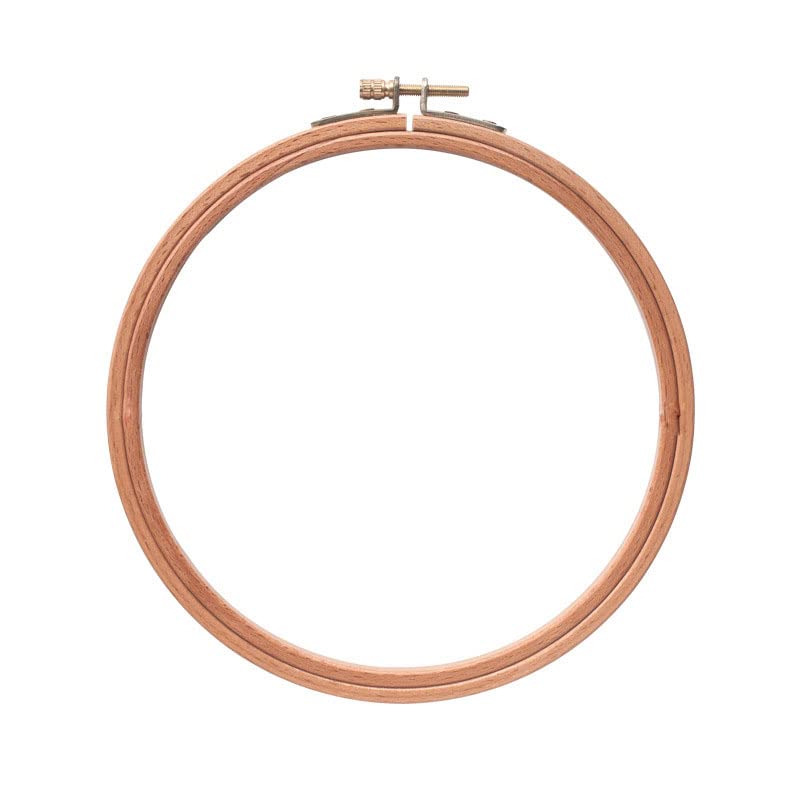 zalati Embroidery Hoop 5-inch Beech Wood Loop for Embroider Working or Artwork Display Decoration — image 1