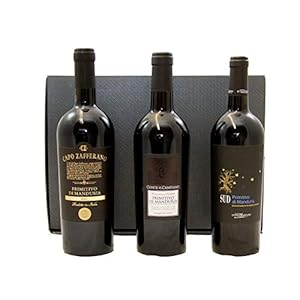 Geschenkset Primitivo di Manduria | Rotwein aus Apulien | trocken | 3 x 0,75 L