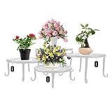 Metal Plants Stand Flowerpot Holder Iron Art Pot Holder, AISHN Flower Pot Supporting Indoor Outdoor Garden Pack of 4pcs with Different Size
