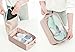 Vercord 8 Set Travel Packing Pods Luggage Organizers Cubes with Laundry Bags Accessories, Creamy White