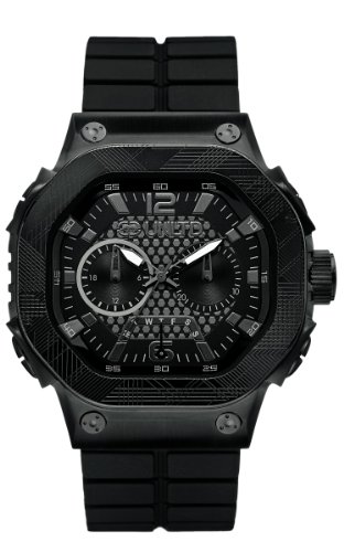 Marc Ecko Men's E17503G1 The Tractor Flexible Tank Belt Inspired Silicone Strap with Keeper Lock Watch