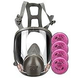 3M Respirator Kit, Full Face 6900, Reusable, Large, Plus 4 Particulate Filters 2097, P100 for Mold Remediation, Dust, Lead, Asbestos