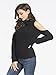 CHOiES record your inspired fashion Choies Women's Black High Neck Cold Shoulder Long Sleeve Sweater Pullover S