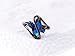Zealmer Split Statement Ring Oval Blue Rhinestone Thin 8
