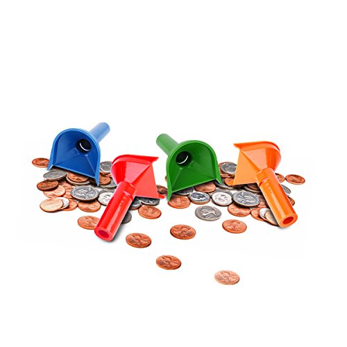Coin Counters Tray & 4 Color-Coded Coin Sorters Tubes Bundled with 100-Count Assorted Coin Wrappers - Thumbnail 4