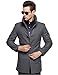 SSLR Men's British Single Breasted Slim Wool Coat (Large, Grey)