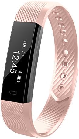 NickSea Fitness Tracker, Activity Tracker Smart Watch with Sleep Monitor, Water Resistant Walking Pedometer Band, Touch Screen (Pink)