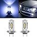 Xotic Tech 2 pcs Ice Blue 80W Super Bright H7 LED Bulbs for DRL Fog Light
