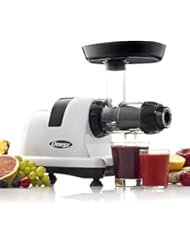 Omega J8006HDS Nutrition Center Quiet Dual-Stage Slow Speed Masticating Juicer Makes Fruit and Vegetable Juice at 80 Revolutions per Minute High Juice Yield Adjustable Dial, 200-Watt, Silver