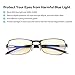 GAMEKING Ultra Premium Blue Light Blocking Computer Glasses Gaming Glasses with Amber Tint Lens for Digital Eye Strain Relief Better Sleep - No Magnification G603
