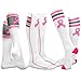 TeeHee Breast Cancer Awareness Cotton Knee High Socks for Women 3-Pack (Basic) 9-11