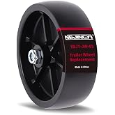 NBJINGYI 6" Trailer Jack Replacement Wheel with 3/8" Bolt and Nut, 1,200 lbs Capacity Heavy Duty Poly Trailer Tongue Jack Wheel for Boat, RV and Utility Trailers, Black