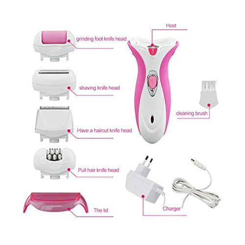 Face Epilator by Vibola 4-in-1 Rechargeable Electric Epilator & Hair Clipper Exfoliates Dead Skin - Thumbnail 2