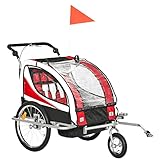 Aosom Foldable Bike Trailer for Kids, Toddler