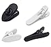 ALXCD Clips for Earphone Headphone, 360 Degree Rotate Earphone Mount Cable Clothing Clip, 2 Sizes 16 Pcs Clips for Most Monster, Sony, Sennheiser and Plantronics Headset, Pack of 16 (Black/White)