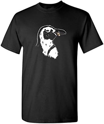 Day Owl Classiest Penguin Adult Unisex Short Sleeve T-Shirt (Large)