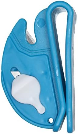 Blue Balloon Cutter on Belt Clip with Retractable Blade