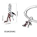 Syangpang 925 Sterling Silver high Heels Pendants Fashion Personality fit Pandora Charms Bracelets Necklaces (Clear Heel Shoes)