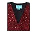 Epoint EGC1B08D-L Red Black Paisley Best For Birthday Waistcoat Woven Microfiber Online Shopping For Mens Large Vest
