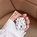 Ownest Compatible with AirPods Case with Girls Cute Clear Smooth PC Shockproof No Dust Cover Case for Airpods 2 &1,Cute for Airpods-(Blue Flowers-3)
