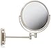 Jerdon JP7808N 8-Inch Two-Sided Swivel Wall Mount Mirror with 8x Magnification, 13.5-Inch Extension, Nickel Finish