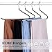 IEOKE Slack Pants Hangers 24 Pack - Open Ended Easy-Slide Clothing Hangers with Heavy Duty, Non Slip Rubber Coating, Space Saving, Durable Anti-Rust Chrome Metal Design for Jeans, Slacks, Closet