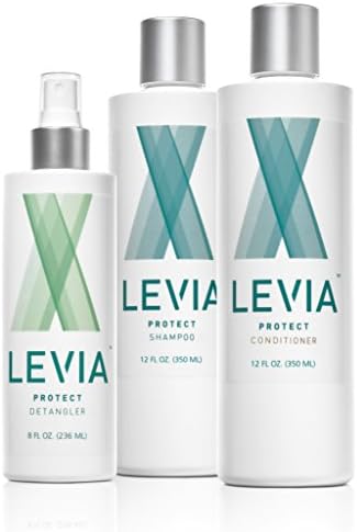 LEVIA Natural Anti-Lice Shampoo (12oz), Conditioner (12oz) & Detangler (8oz) Set - REPELS UP TO 100% OF LICE! Infused with Tea Tree, Rosemary, Aloe, Argan & Myrrh. Creates natural lice barrier
