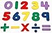 Classic Collection of Wooden, Magnetic Numbers & Math Symbols - 75 Numbers & 25 Math Symbols - Great for Preschool Reading and Writing Numbers - Learn to Solve Simple Math Problems with This Durable, Brightly- Colored Early Learning, Educational Toy!