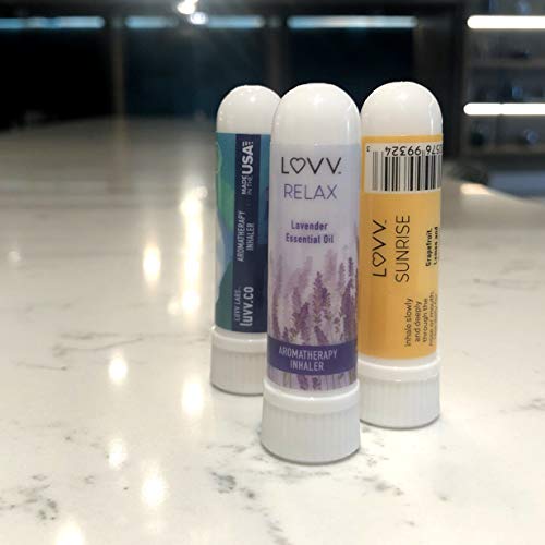 LUVV Personal Aromatherapy Nasal Inhalers SUNRISE, RELAX, HAPPY Combo