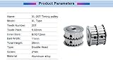 WNJ-TOOL XL-20T Timing Pulley 8/10/12mm Bore 5.08mm Pitch Double Head Aluminum view 3