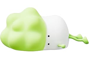 Pongnas Cabbage Night Light with Three Light Adjustment, Silicone Lamp Ideal for Kids’ Bedroom, Portable Phone Holder (Green)