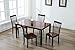 Boraam Bloomington 5-Piece Dining Room Set, Black/Cherry