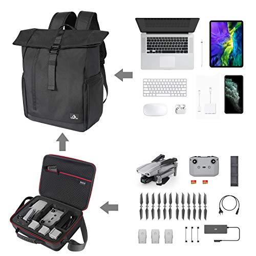 Smatree Backpack with Hard Carrying Case Compatible for DJI Air 2S