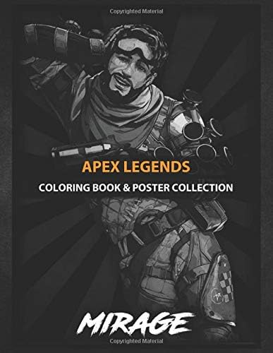 Coloring Book & Poster Collection: Apex Legends Mirage Black Gaming