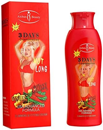 WONdere Chilli & Ginger Slimming Cream, Extreme Cellulite Slimming & Firming Cream, Body Fat Burning Massage Gel Weight Losing, Hot Serum Treatment for Shaping Waist, Abdomen and Buttocks 200ml