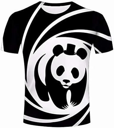 3D Tshirts Men Black White Panda Unisex 3D T-Shirts Printed Casual Summer Top Tees