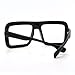 Thick Square Glasses Clear Lens Eyeglasses Frame Super Oversized Fashion (mat.